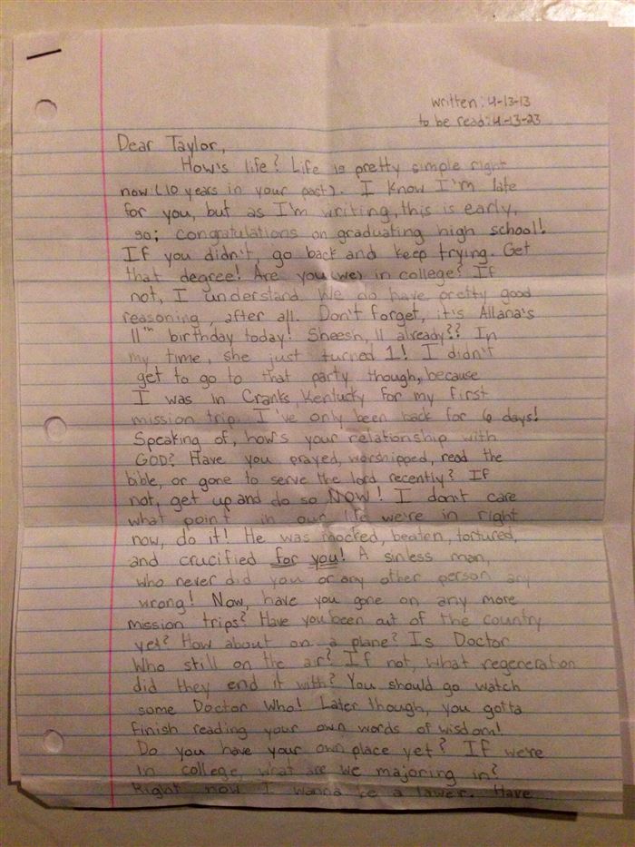 girl left heartbreaking letter