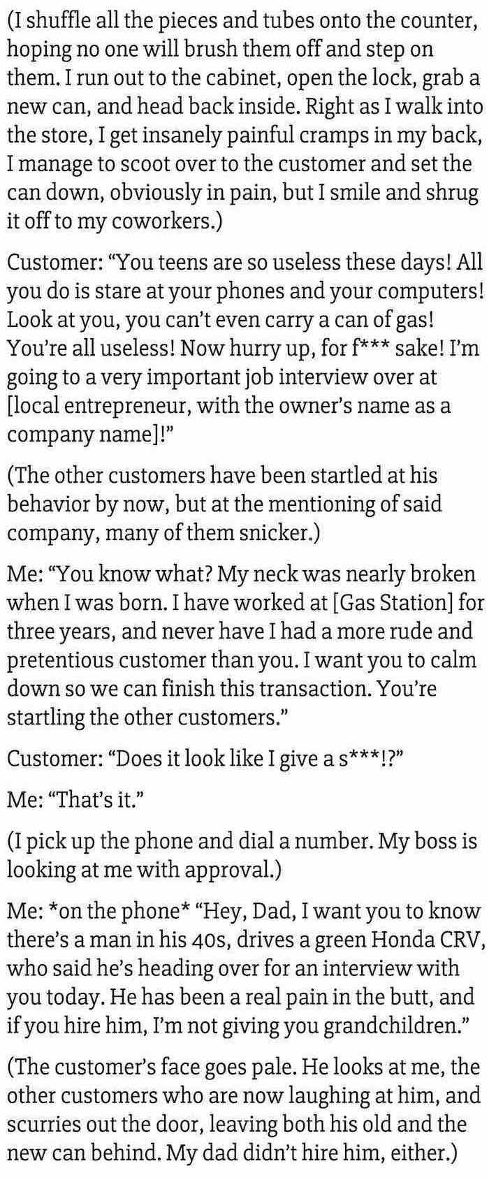 rude customer