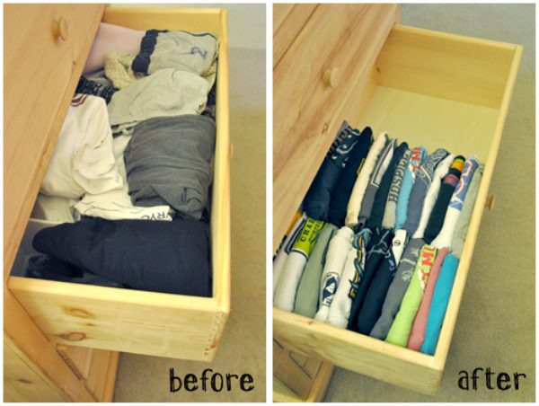 organize closet and drawers