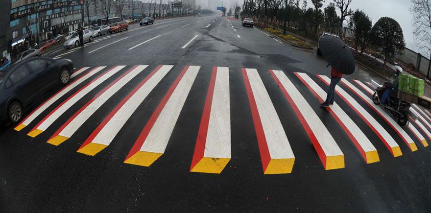 pedestrian painting in India 