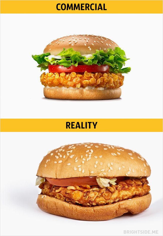 commercial versus reality 