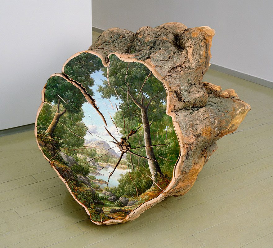 Tree Logs Landscape Painting 1