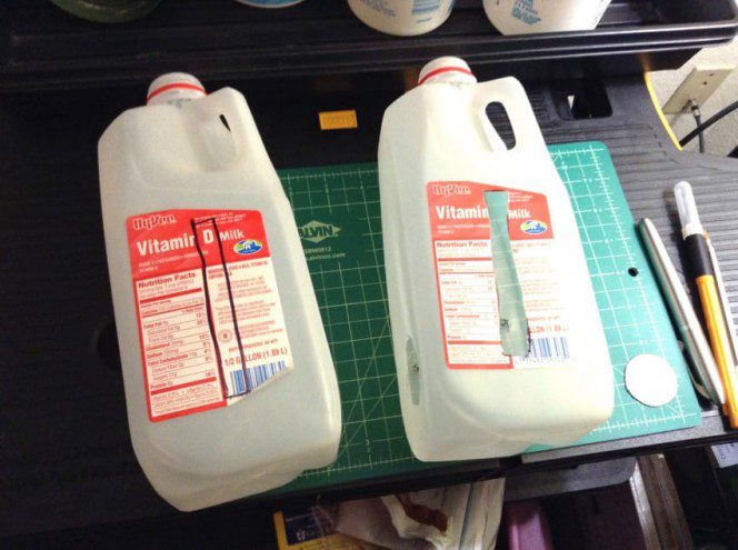 milk jugs in soil 3
