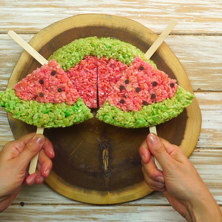 Watermelon Rice Krispie Treats 14