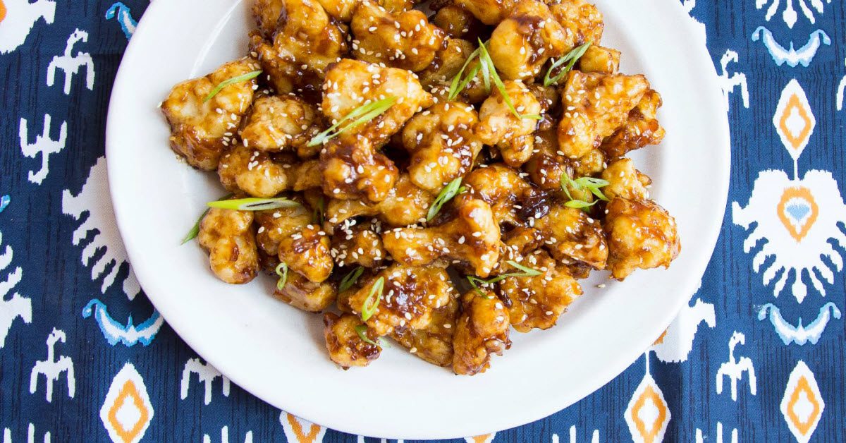 sweet and sour fried cauliflower