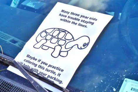 bad parking note