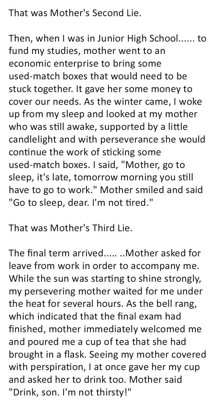 mother sacrifices