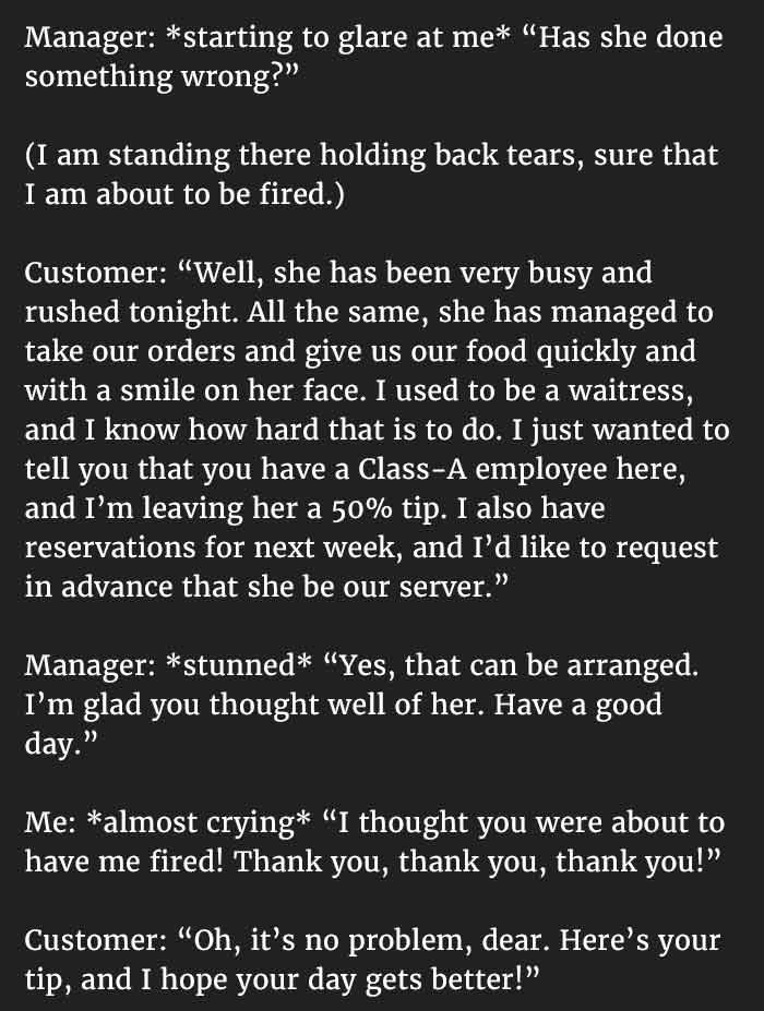 customer called the manager