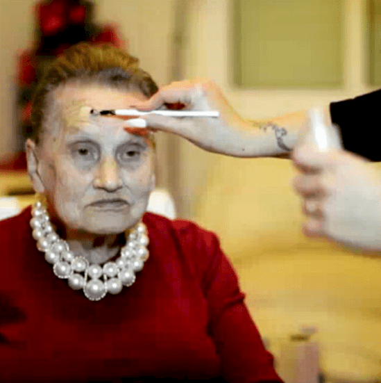 grandma in makeup