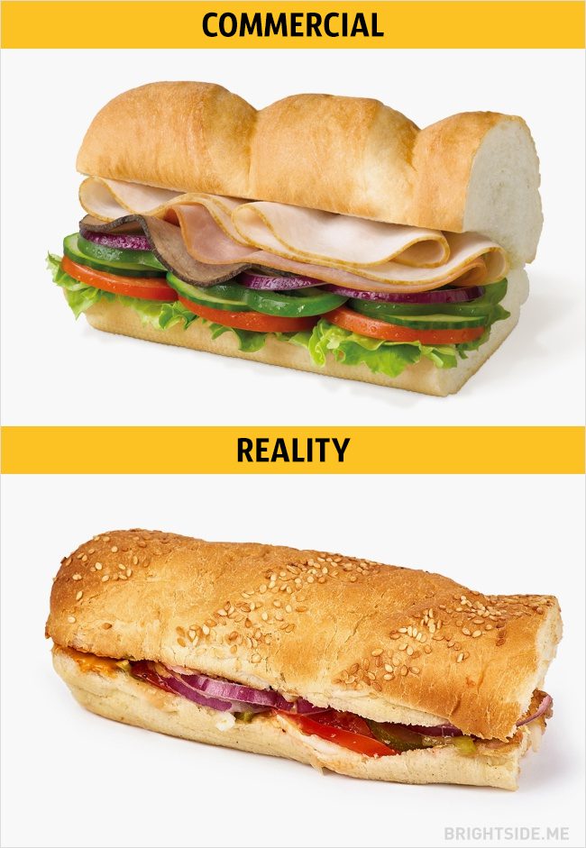 Expectation Versus Reality Photos Of Junk Food As Seen On Tv