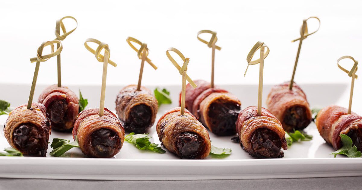 cheesy bacon-wrapped dates