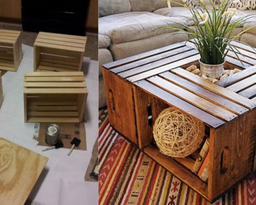 wine crate coffee table