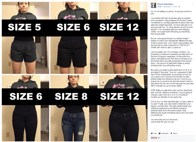 clothing size