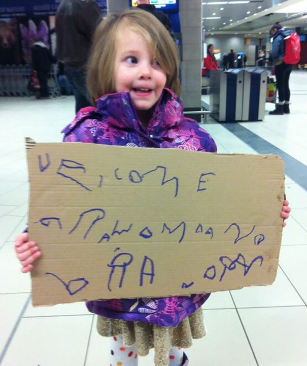 airport greeting signs