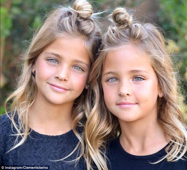 beautiful identical twins