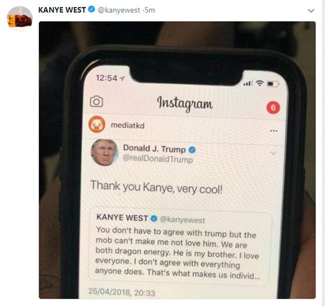 Kanye West twitter compliment