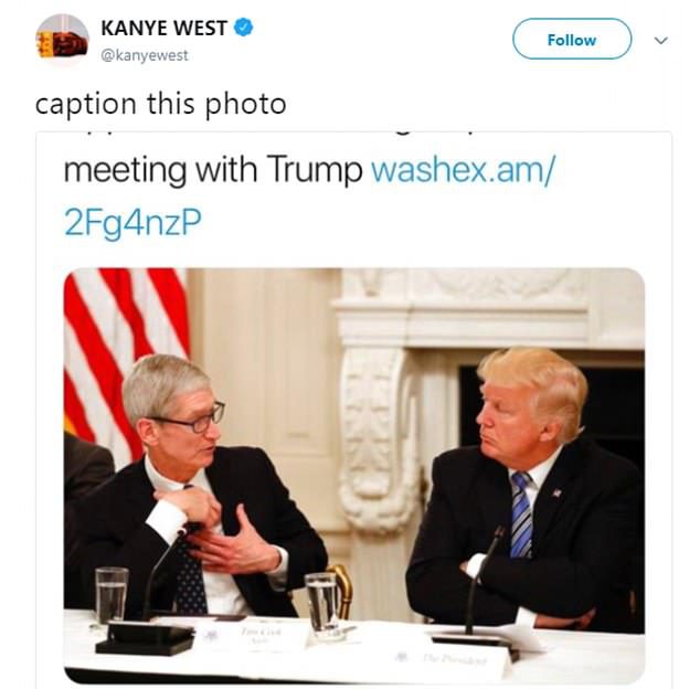 Kanye West twitter compliment