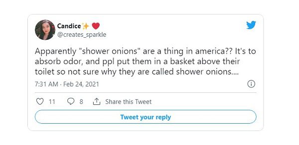 shower onions